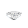 Bezel Heart Solitaire Ring