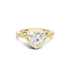Bezel Heart Solitaire Ring