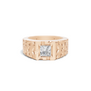 Textured Geometric Statement Ring