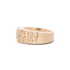 Textured Geometric Statement Ring