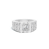 Textured Geometric Statement Ring