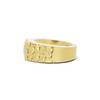 Textured Geometric Statement Ring