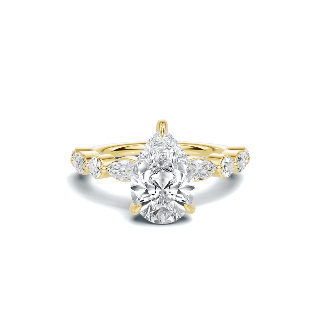 Exquisite Marquise Accented Ring