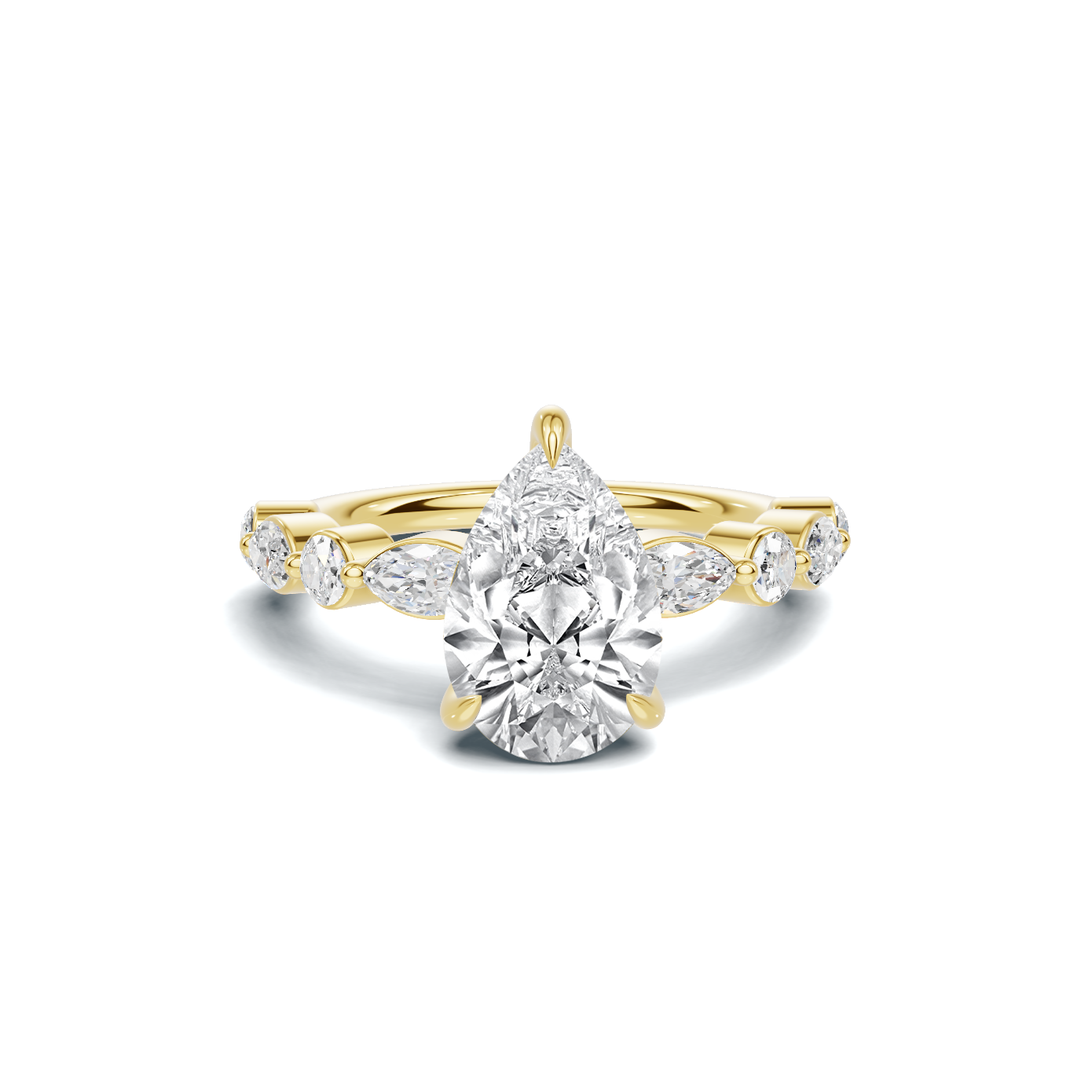Exquisite Marquise Accented Ring