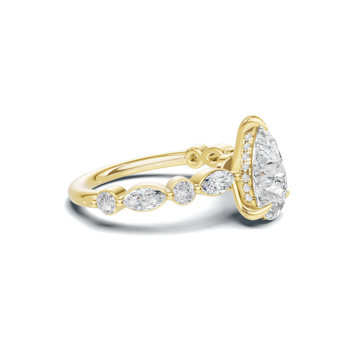 Exquisite Marquise Accented Ring