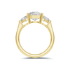 Three Stone Heart Ring