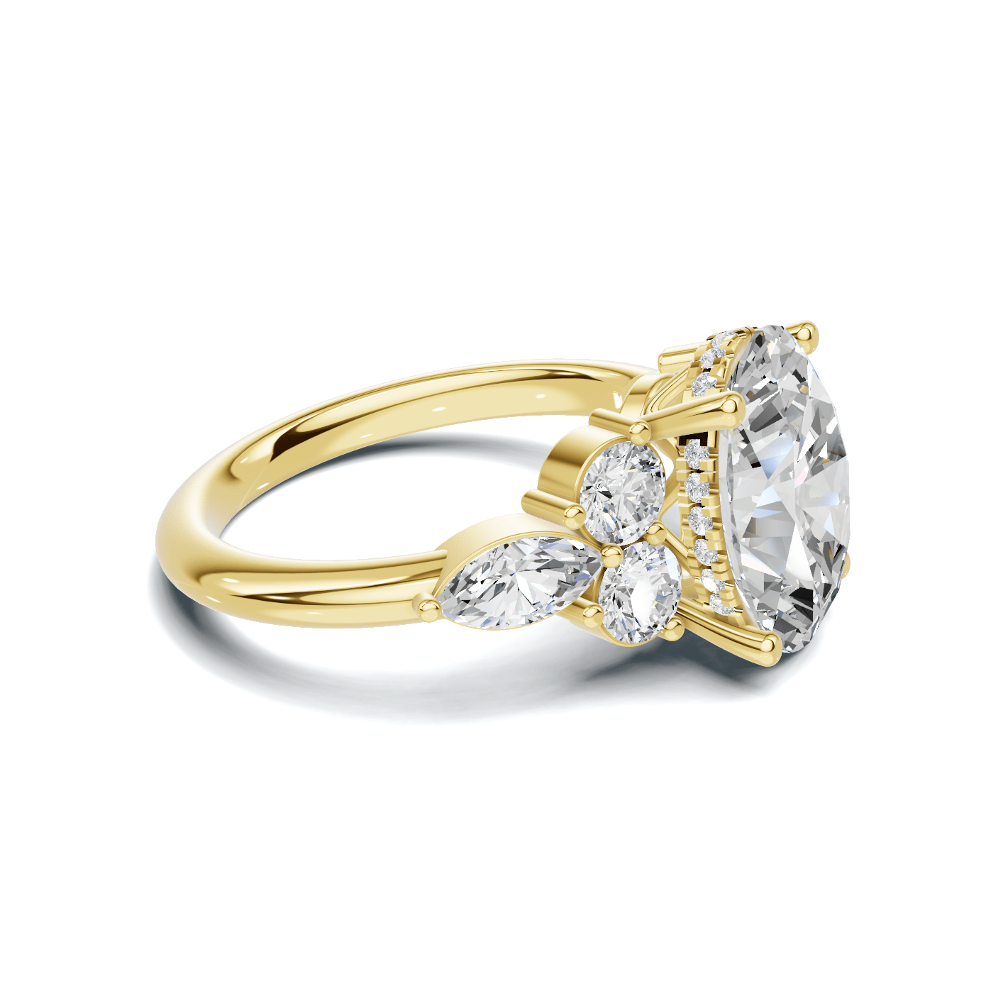 Exquisite Leaf Accent Ring
