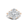 Three Stone Half Moon Ring