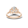Three Stone Half Moon Ring