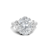 Three Stone Half Moon Ring