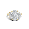 Three Stone Half Moon Ring