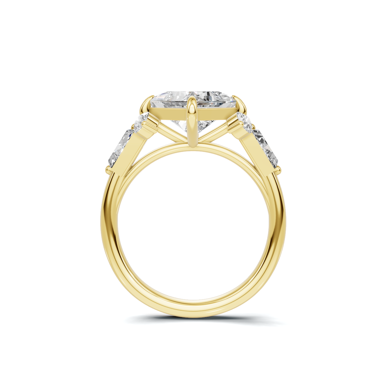 Princess Cut Accent Ring