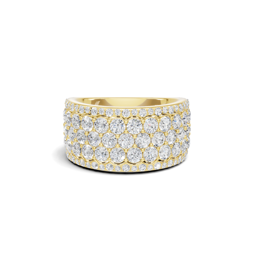 Multi Row Pave Ring