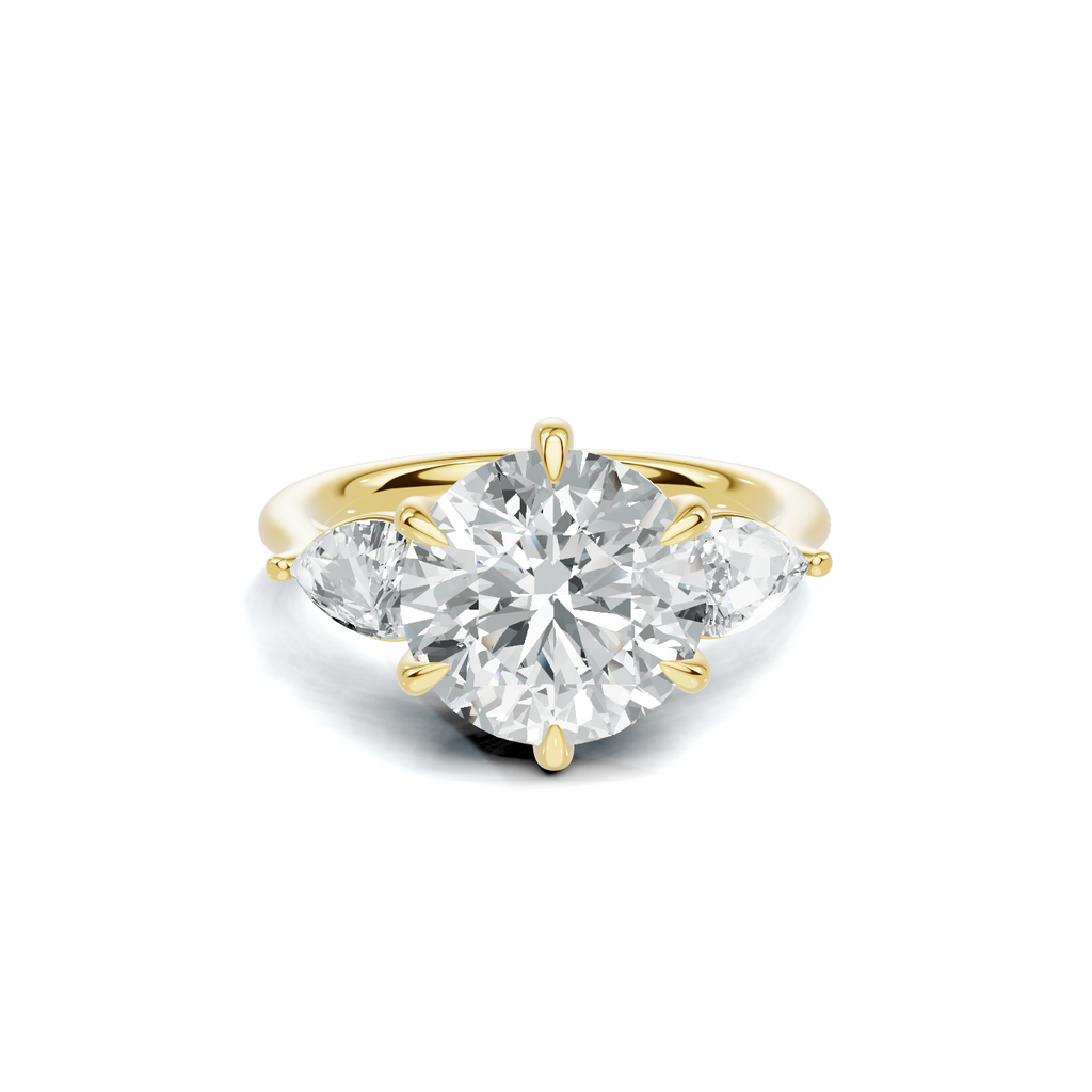 Luxe Elegant Three Stone Ring