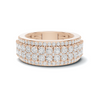 Luxe Triple Row Pave Ring