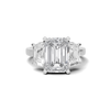 Grand Three Stone Pave Ring