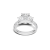 Grand Three Stone Pave Ring