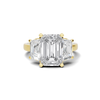 Grand Three Stone Pave Ring