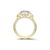 Grand Three Stone Pave Ring