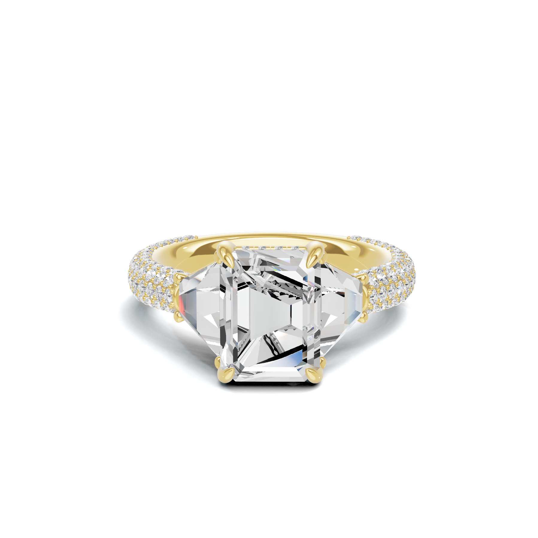 Trapezoid Accented Statement Ring