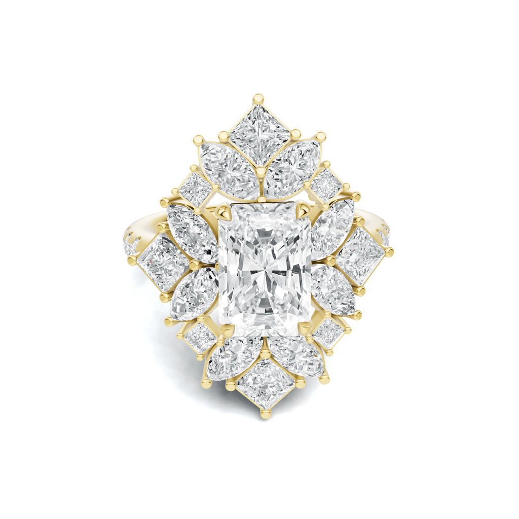 Grand Marquise Halo Ring