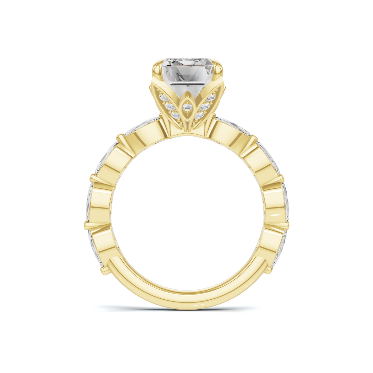 Elegant Marquise Accented Ring