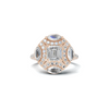 Floral Marquise Halo Ring