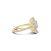 Floral Marquise Halo Ring