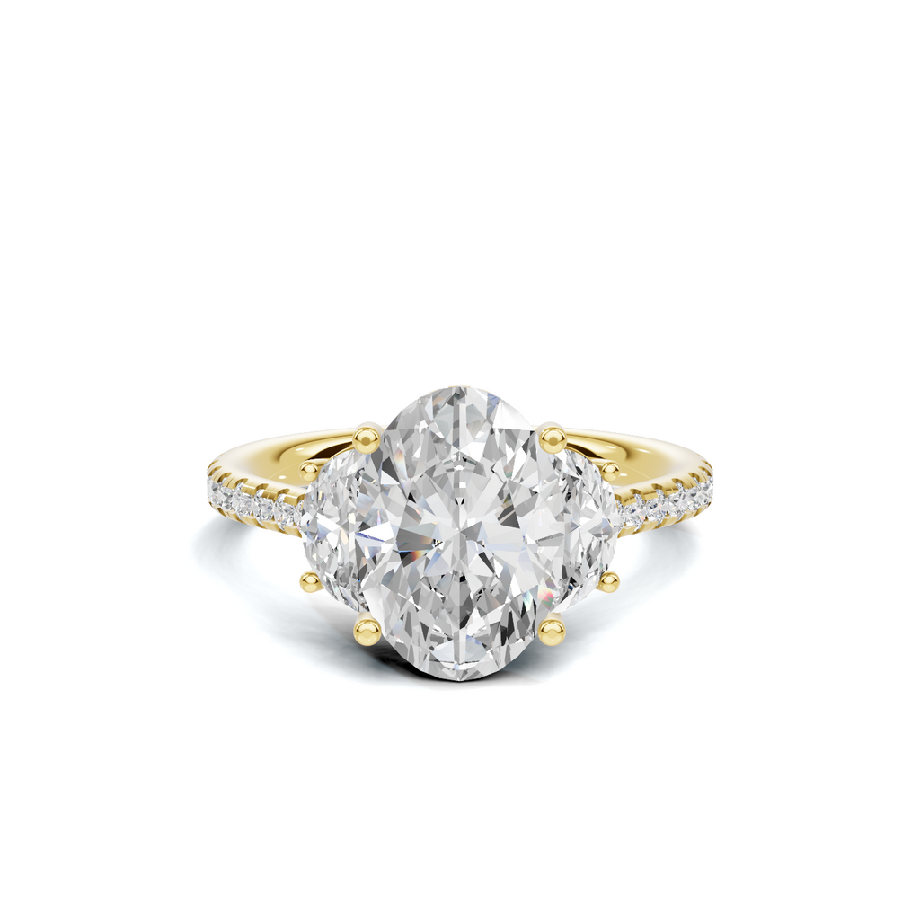 Majestic Three Stone Ring