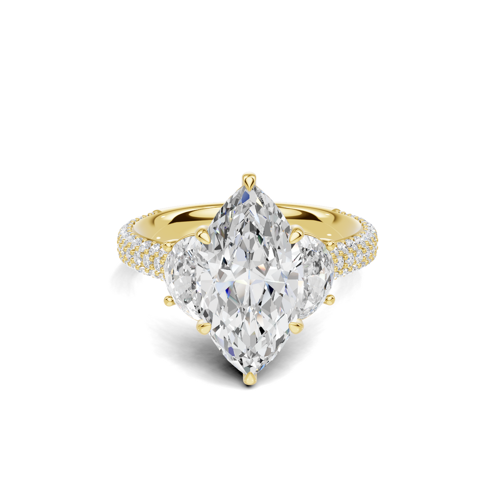 Marquise Half Moon Ring