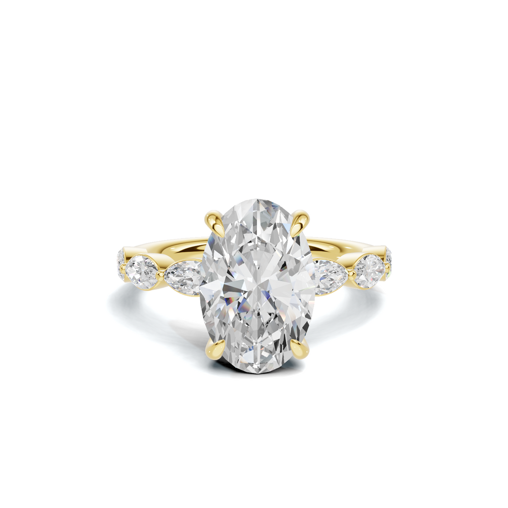 Grand Elegant Marquise Accented Ring