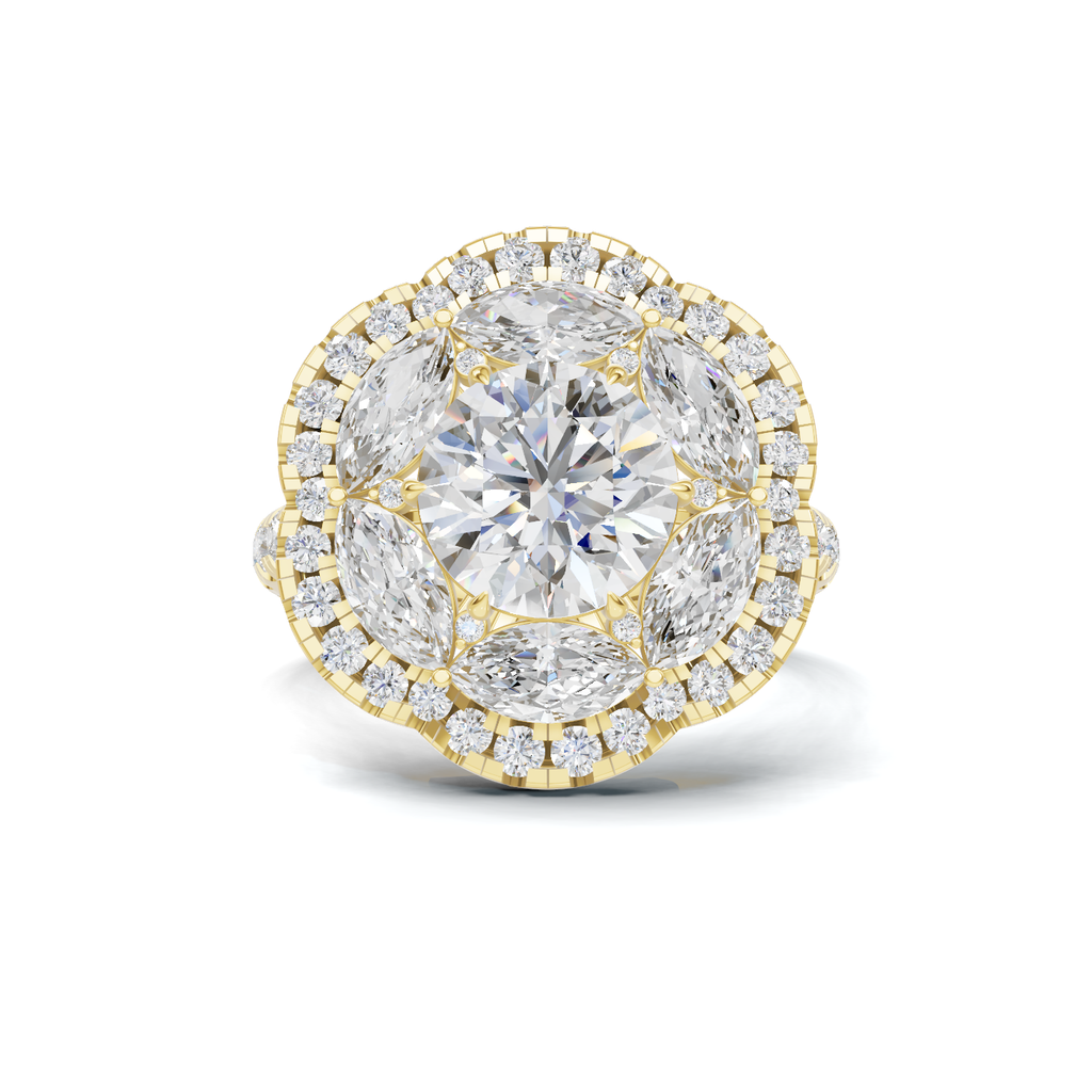 Grand Floral Cluster Ring