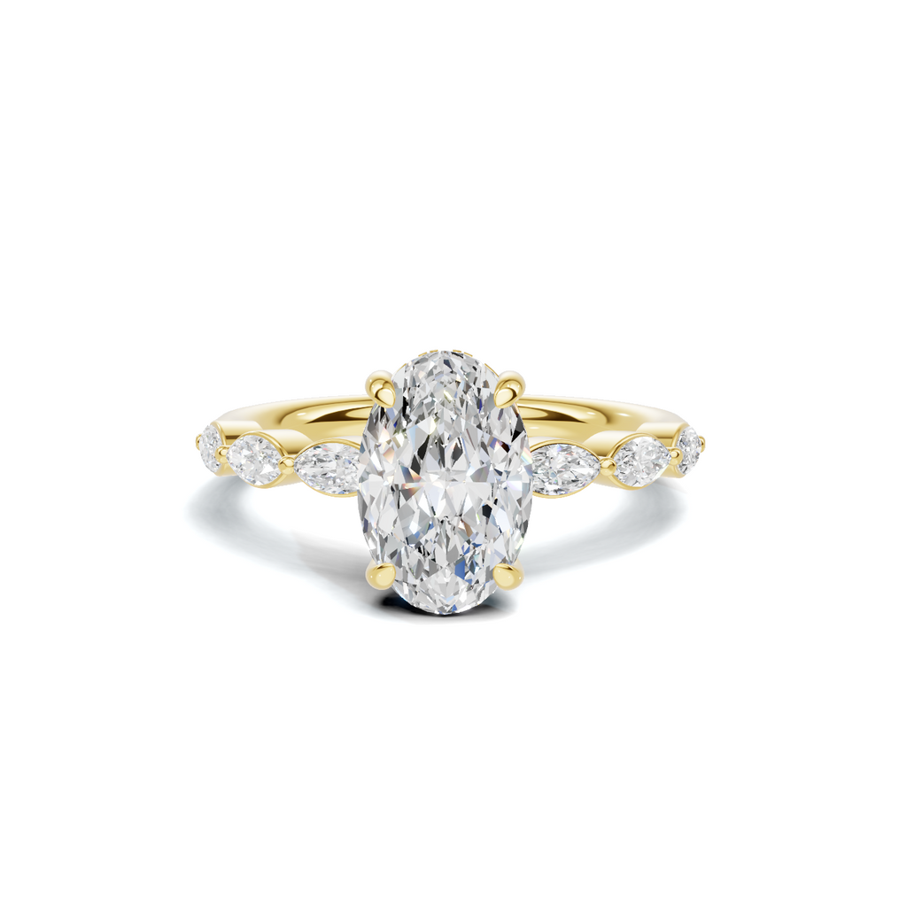Exquisite Accented Band Ring