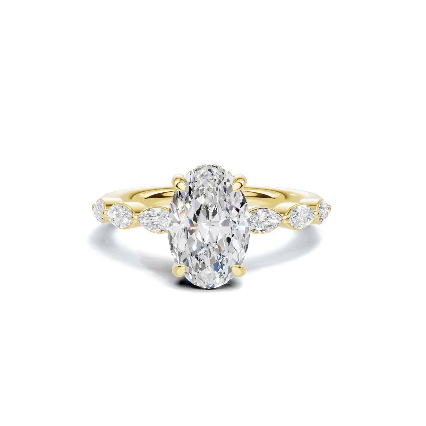 Exquisite Accented Band Ring