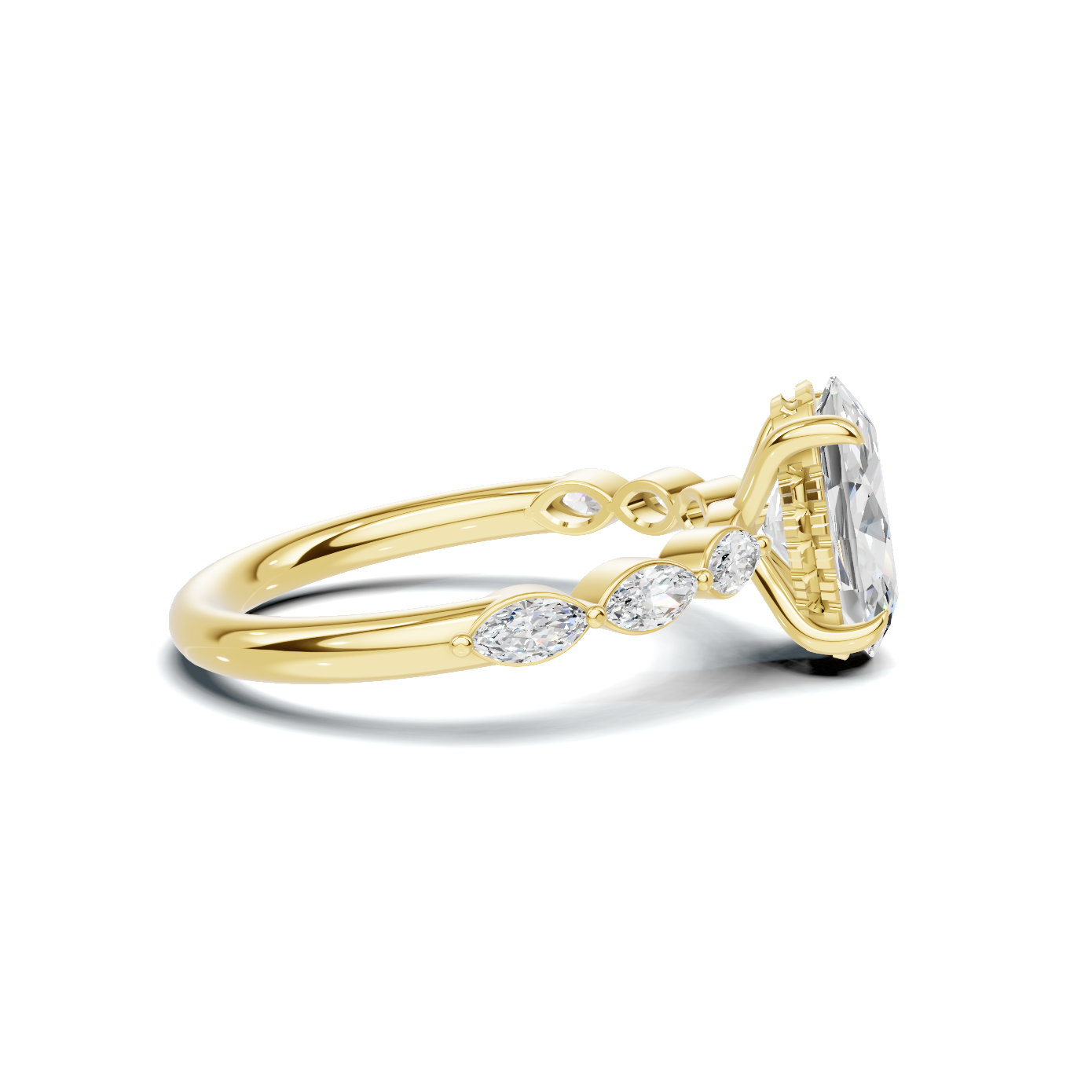Exquisite Accented Band Ring