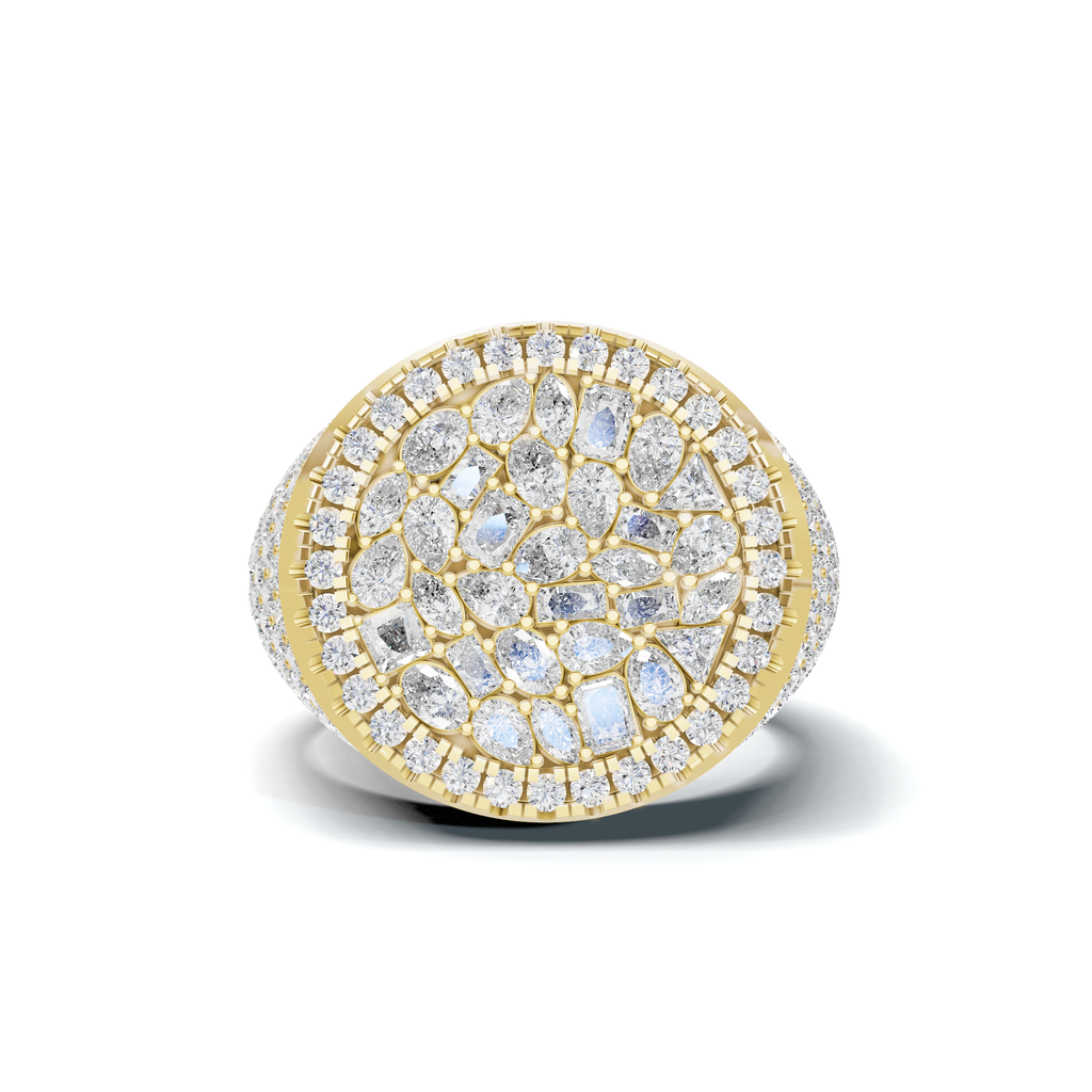 Statement Pave Mosaic Ring