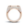Iced Baguette Statement Ring
