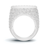 Baguette Pave Statement Ring