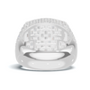 Baguette Pave Statement Ring