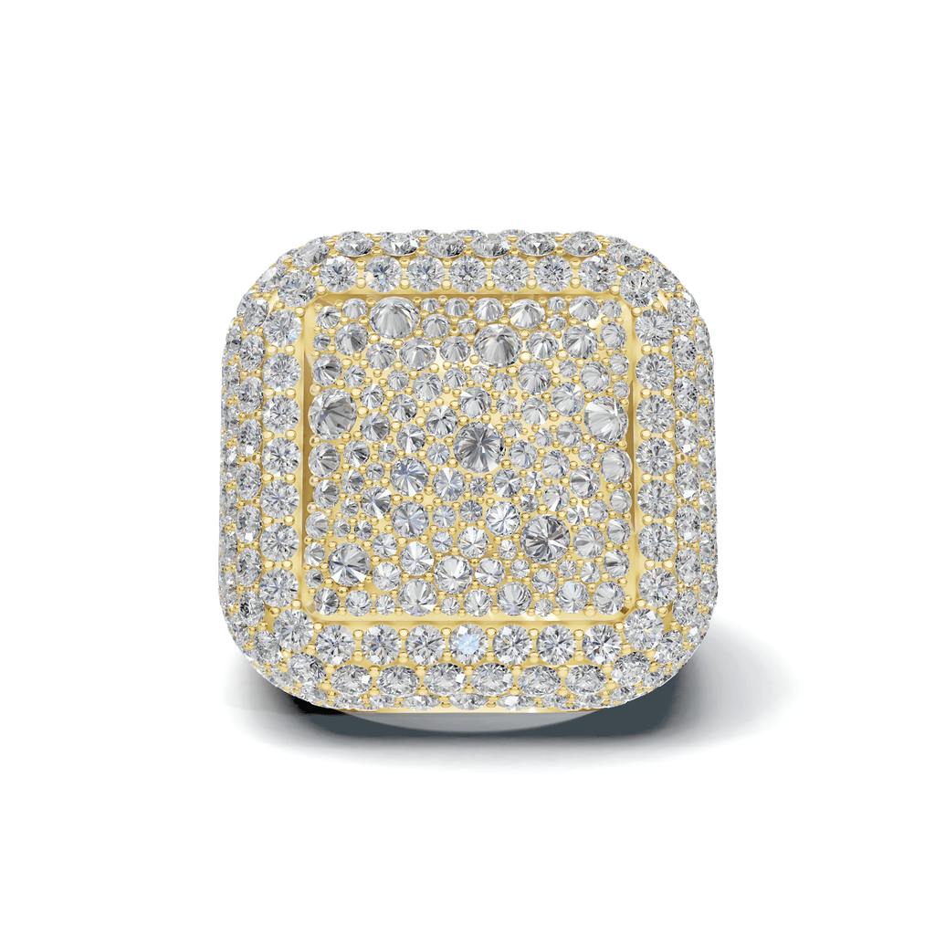 Pave Statement Square Ring