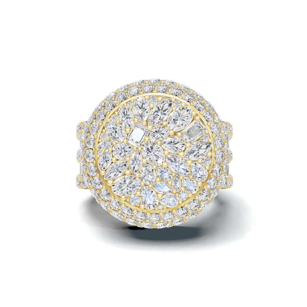 Brilliant Paved Mosaic Ring