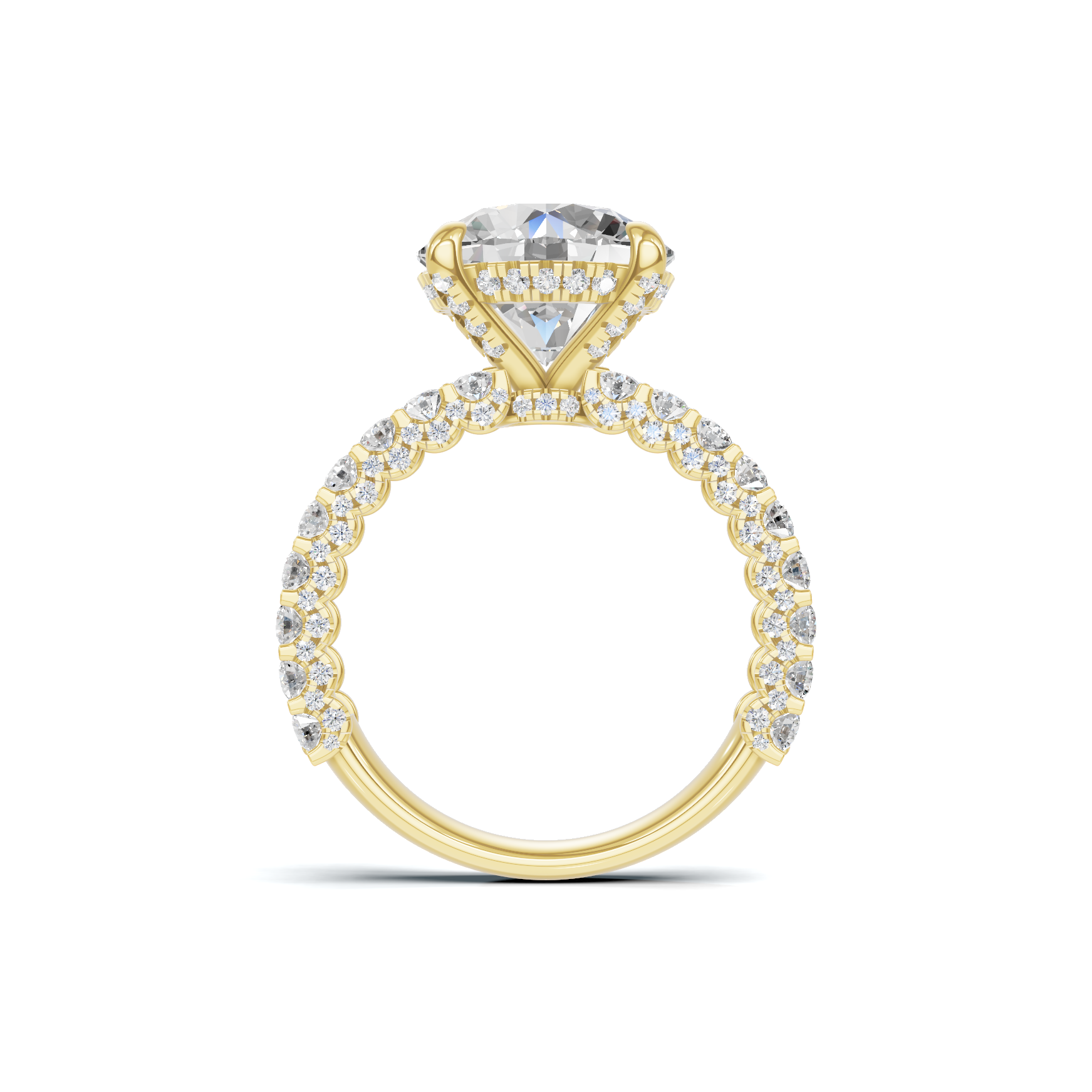 Pavé Triple Row Ring