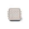 Iced Square Statement Ring