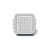 Iced Square Statement Ring