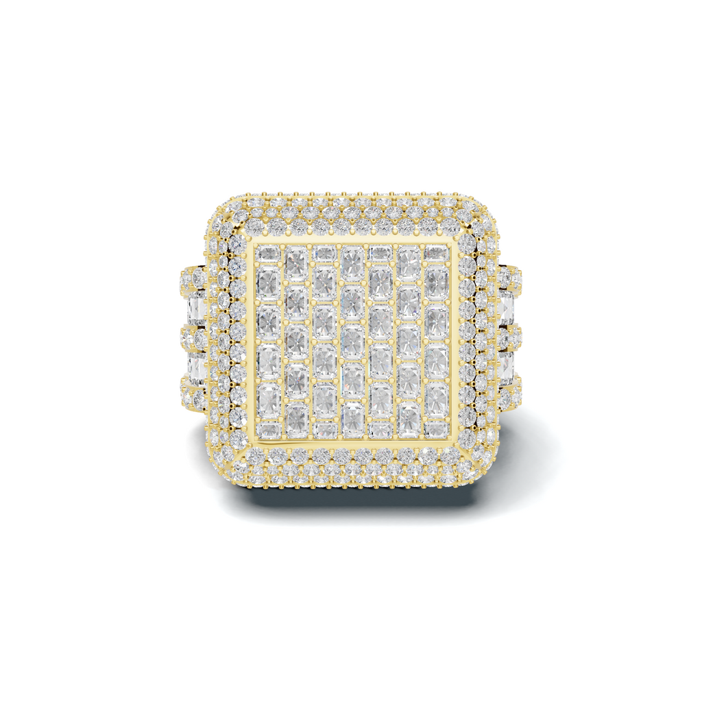 Iced Square Statement Ring
