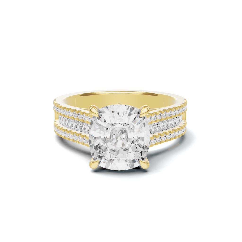 Baguette Accent Statement Ring