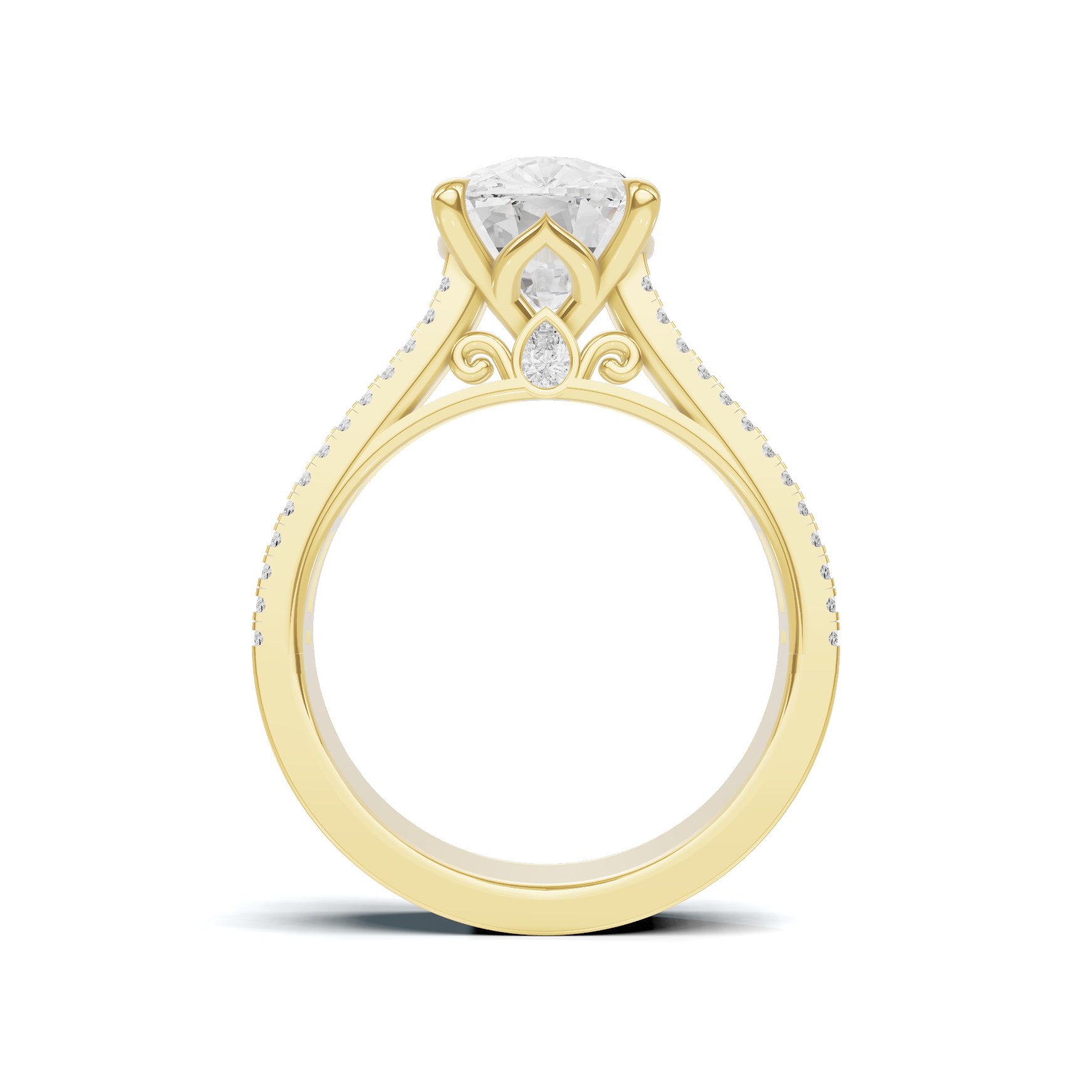 Baguette Accent Statement Ring