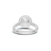 Sparkling Pave Halo Ring