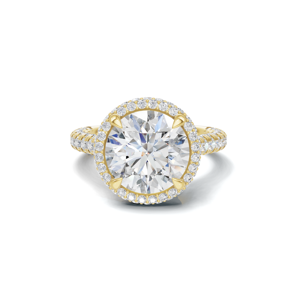Sparkling Pave Halo Ring