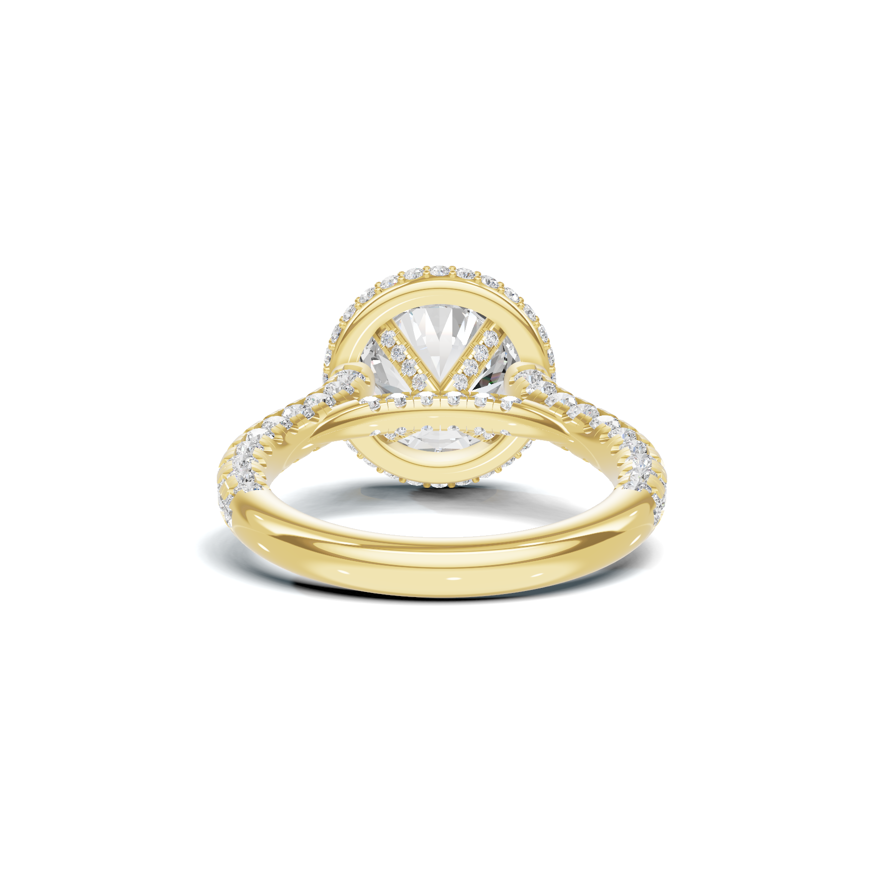 Sparkling Pave Halo Ring